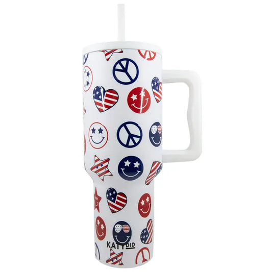 Peace, Love, 'Merica' Tumbler