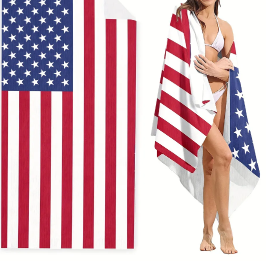 American Flag Beach Towel