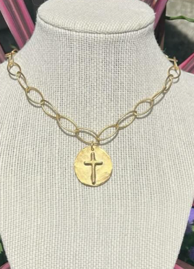 Kitzi Cross Medallion Necklace