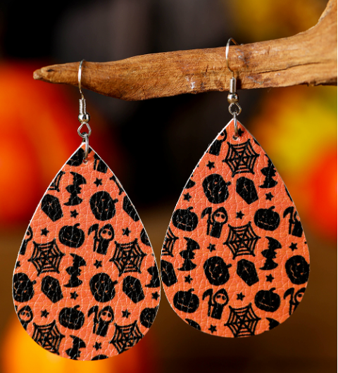 Teardrop Halloween Earrings