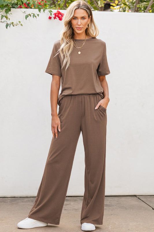 Brown Two Piece Set