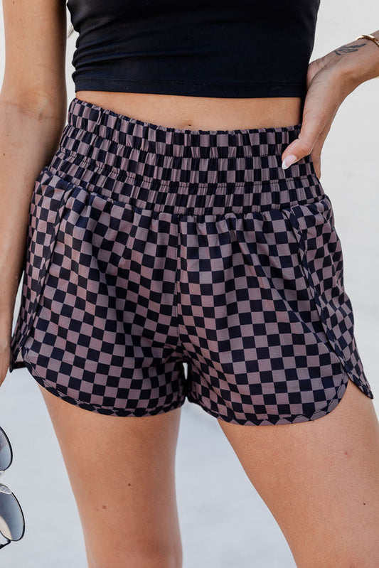 Purple Summer Checkerboard Shorts