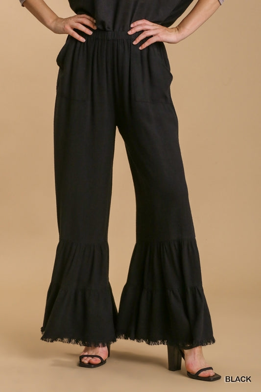 Flared Linen Pants