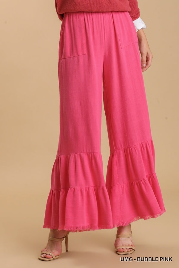 Flared Linen Pants