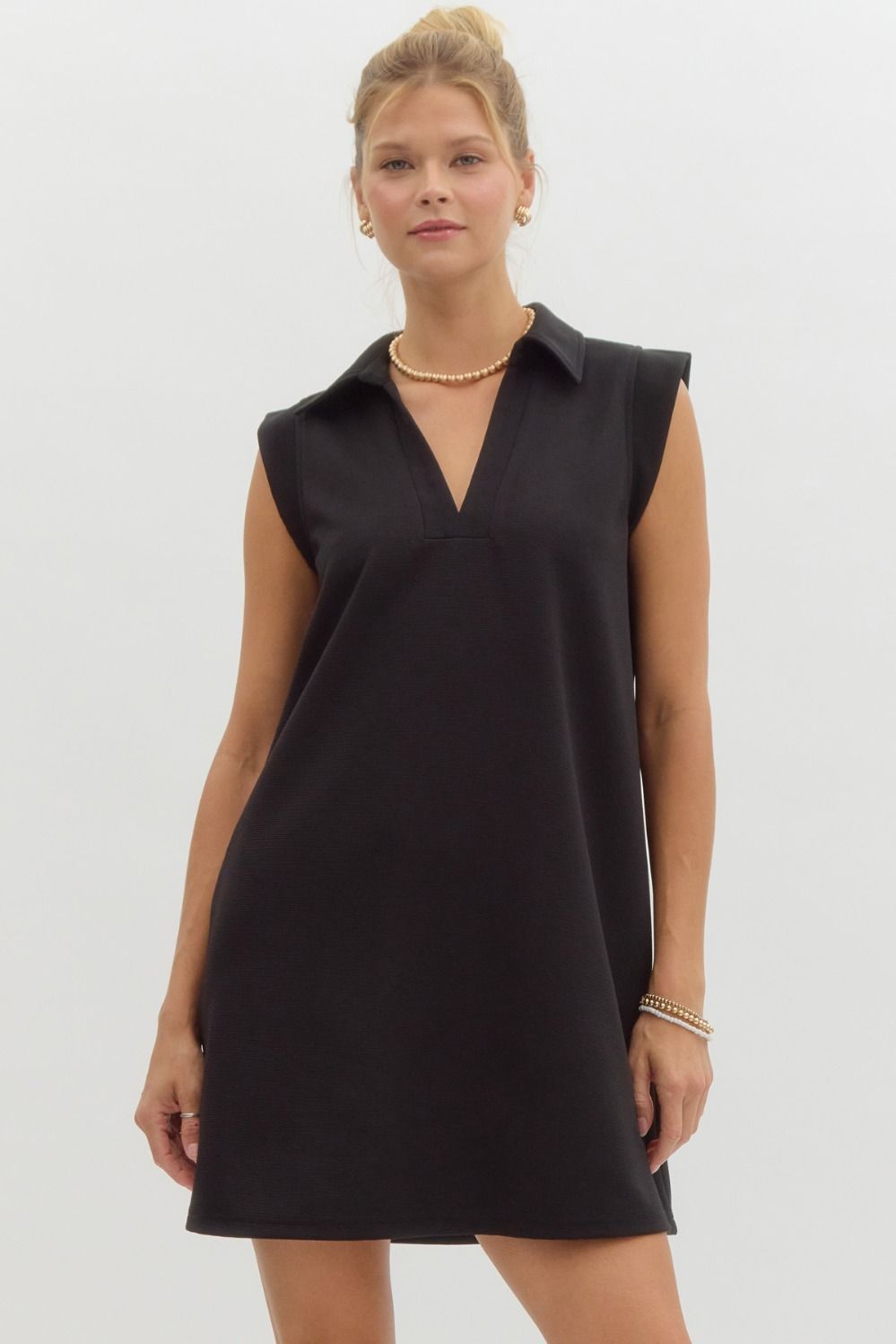 V-Neck Sleeveless mini dress