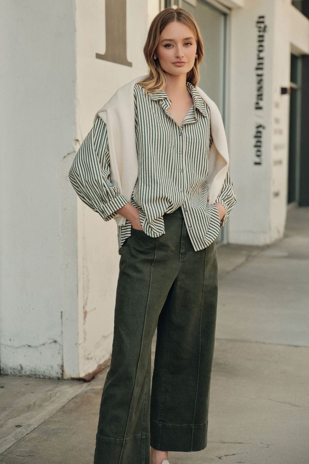 Stripped Green Top