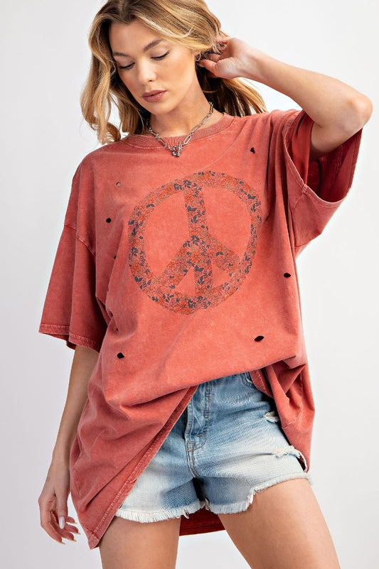 Oversized Peace Tee