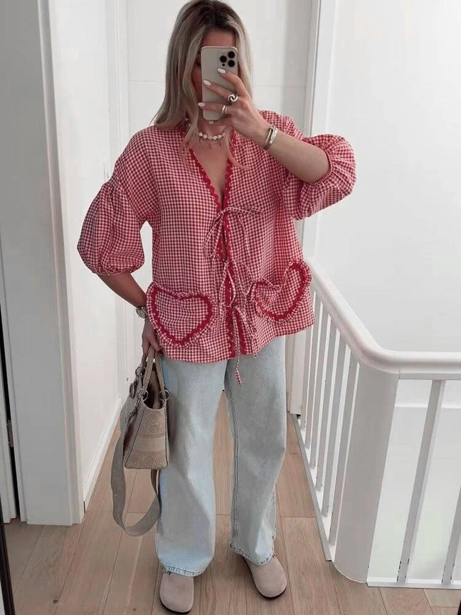 Ruby Ruffle Blouse