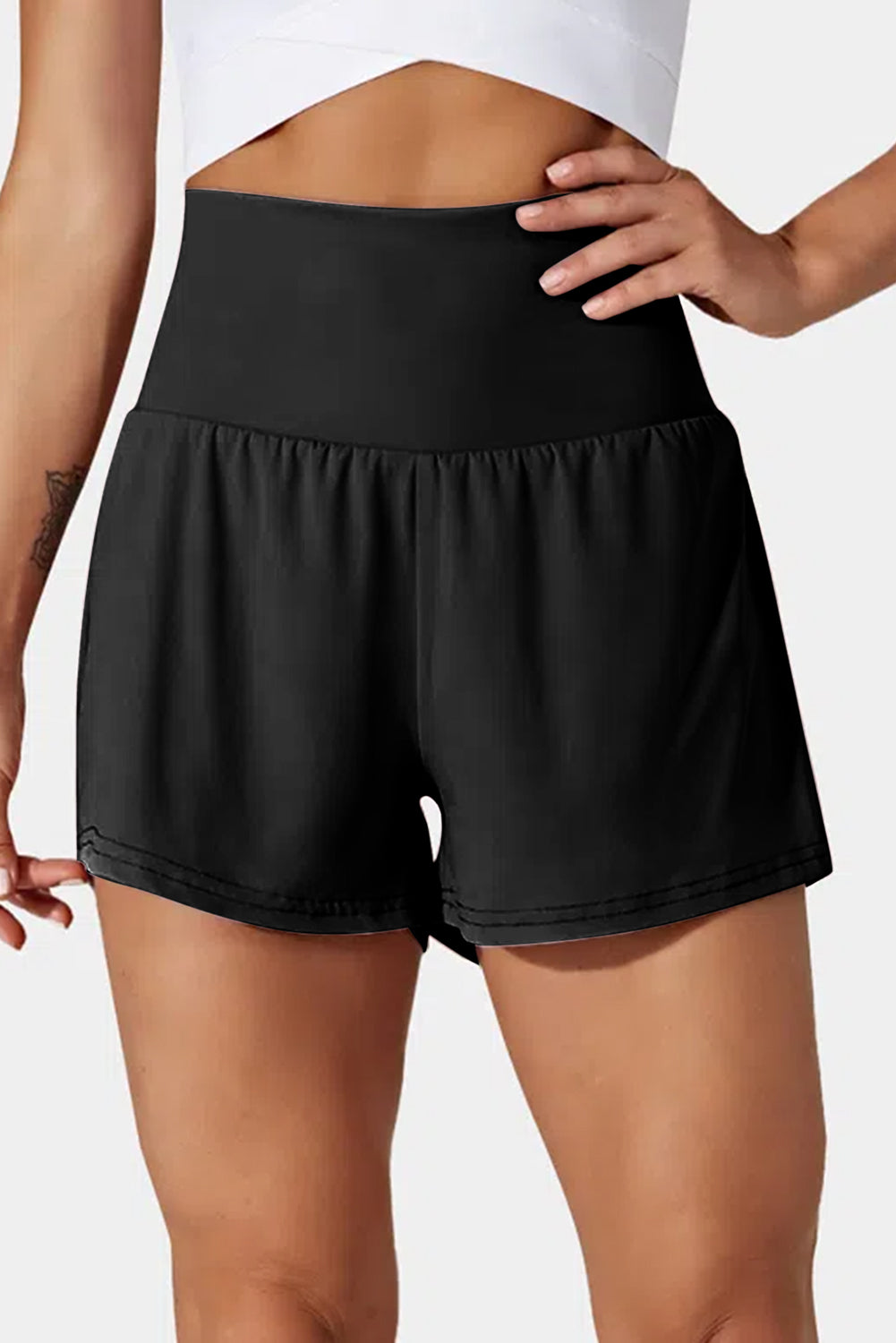 Black High Waisted Shorts