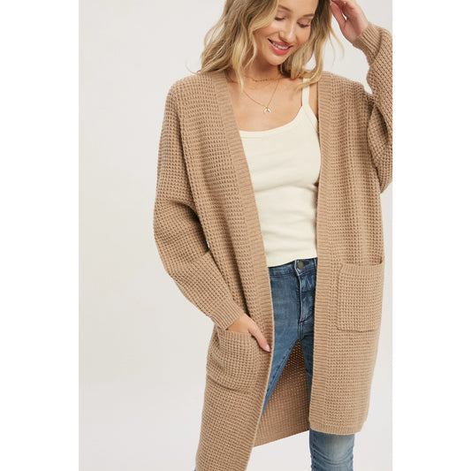 Chunky Waffle Sweater Cardigan