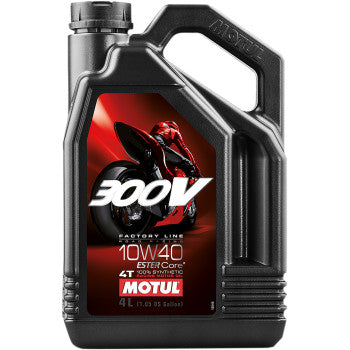 300V Factory Line Road Racing Synthetic 4T Engine Oil-Motul 4 GALLONS