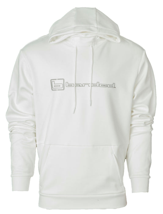 Banded Logo Hoodie – White