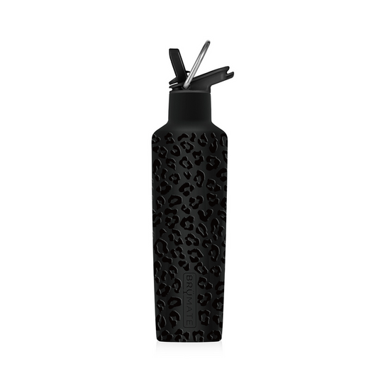 REHYDRATION MINI 16OZ STAINLESS STEEL WATER BOTTLE | ONYX LEOPARD